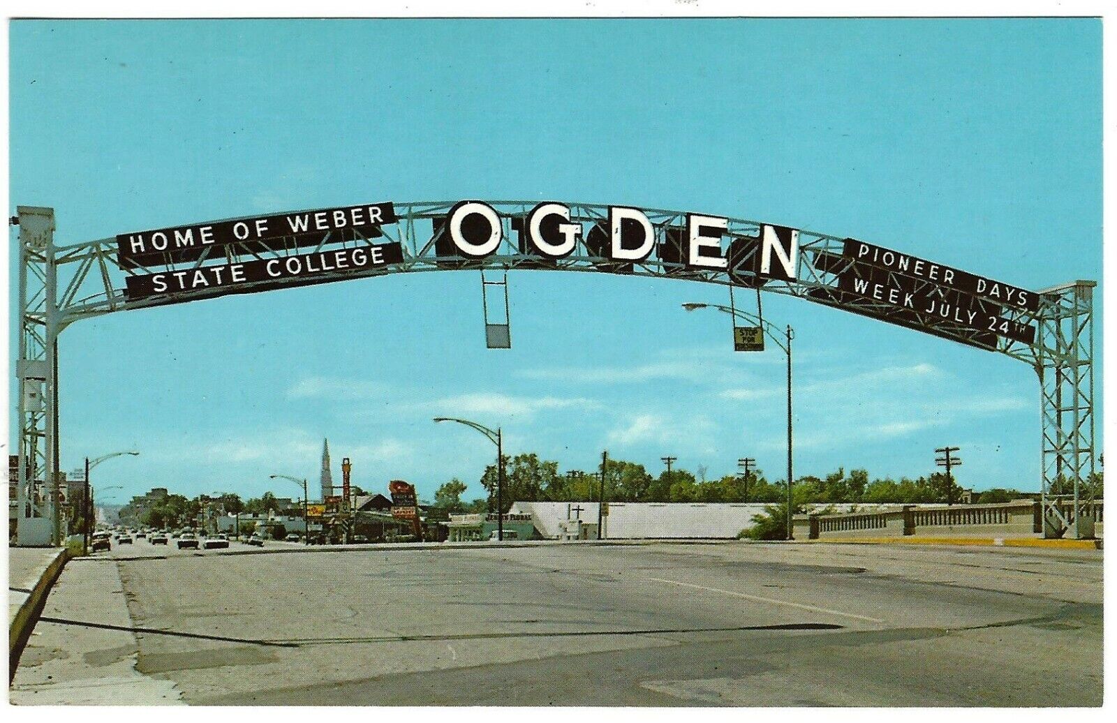 Famous Arch, Welcome to Ogden, Utah, c1950's Unused Postcard