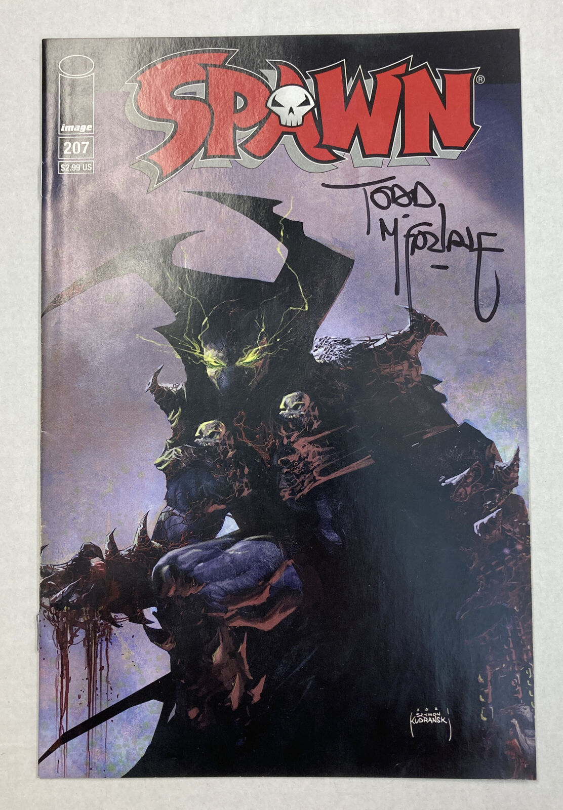 Spawn #207 - Signed By Todd McFarlane - Low Print - NM 9.2