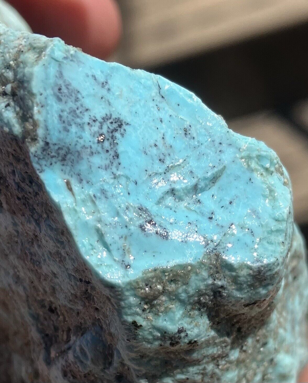 Kingman Rolex Blue Turquoise Boulder, Stabilized for Hardness, 350 Grams