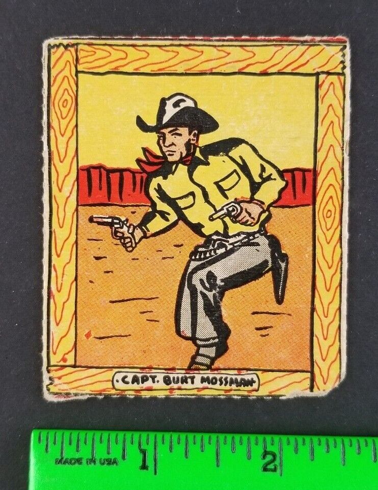 Vintage 1950\'s Burt Mossman Novel Candy Wild West Adventures R722-8 Card #18