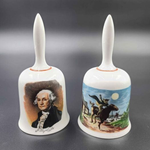George Washington And Paul Revere Danbury Mint Bells