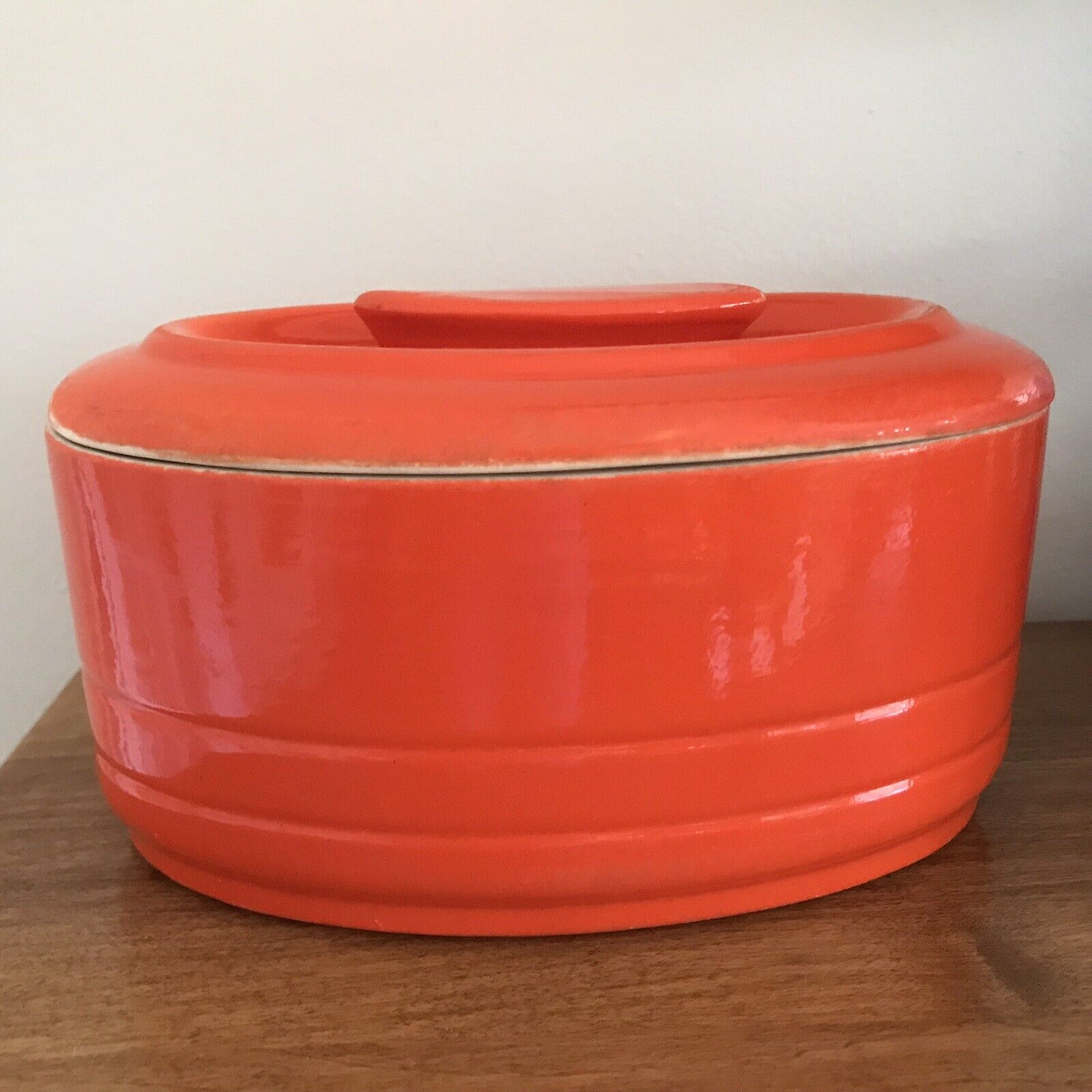 Hall China Co. for Westinghouse Orange Oval Refrigerator Dish Vintage