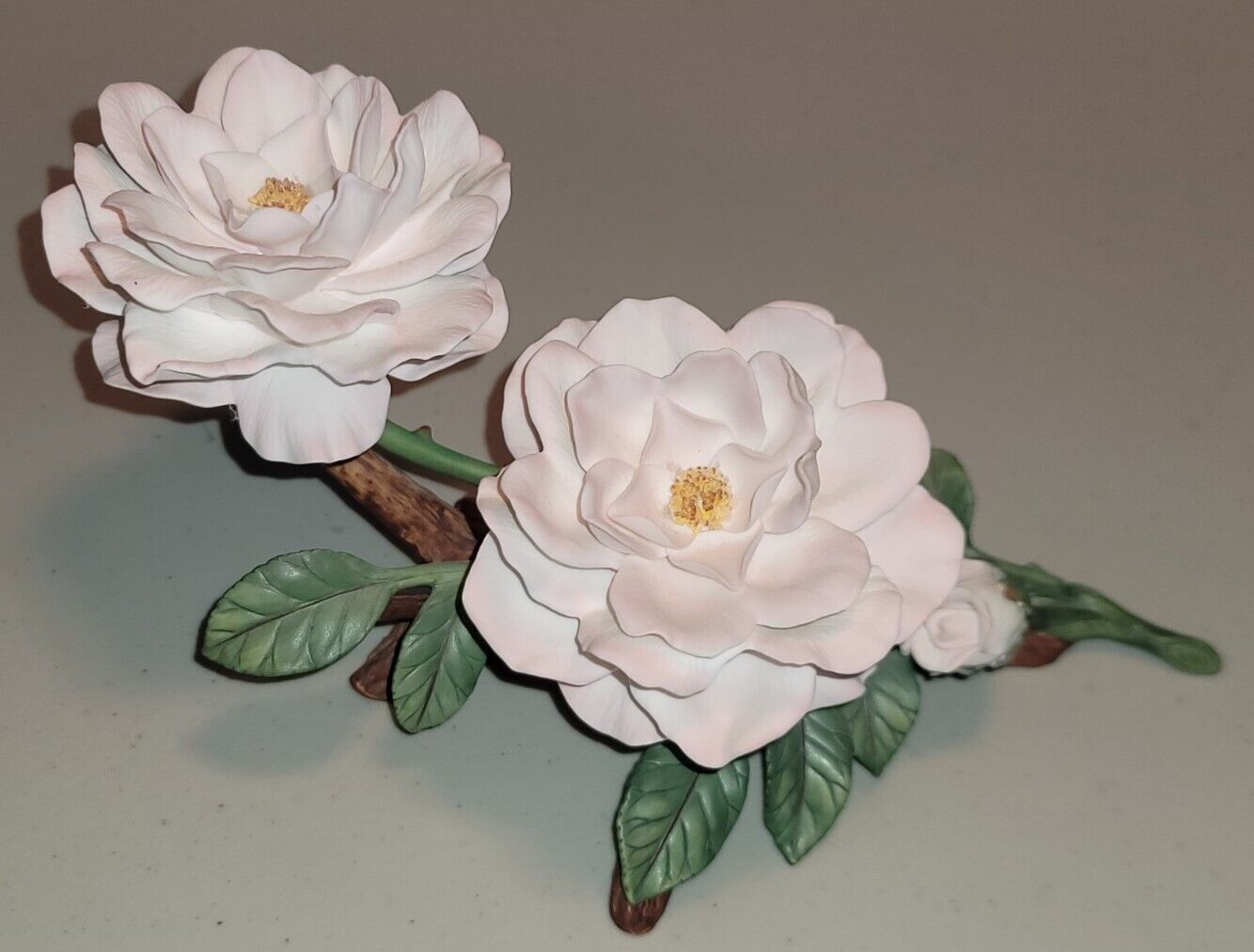 Lenox Garden Porcelain Flower Figurine Celestial Rose Pink & White Flower 9x3.5\