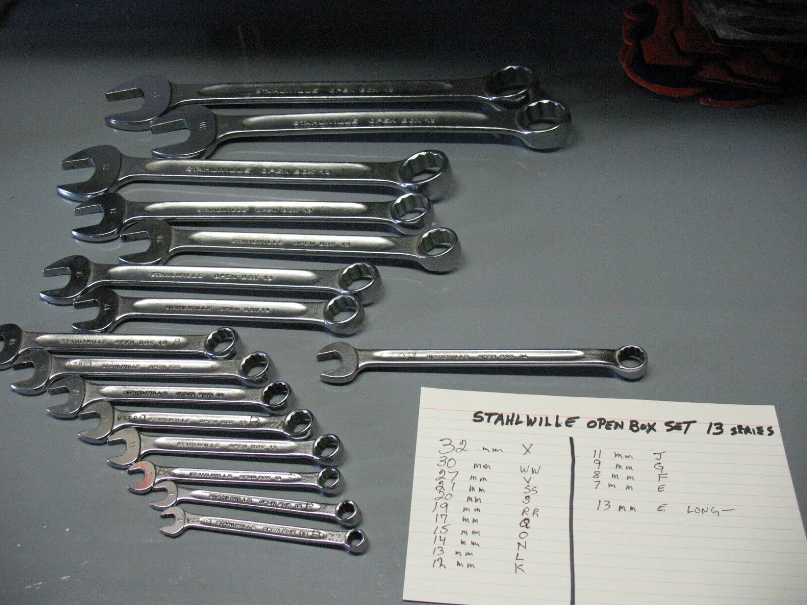 STAHLWILLE   OPEN BOX 13 SERIES  SPANNERS SET OF  16  VINTAGE GENUINE GERMANY