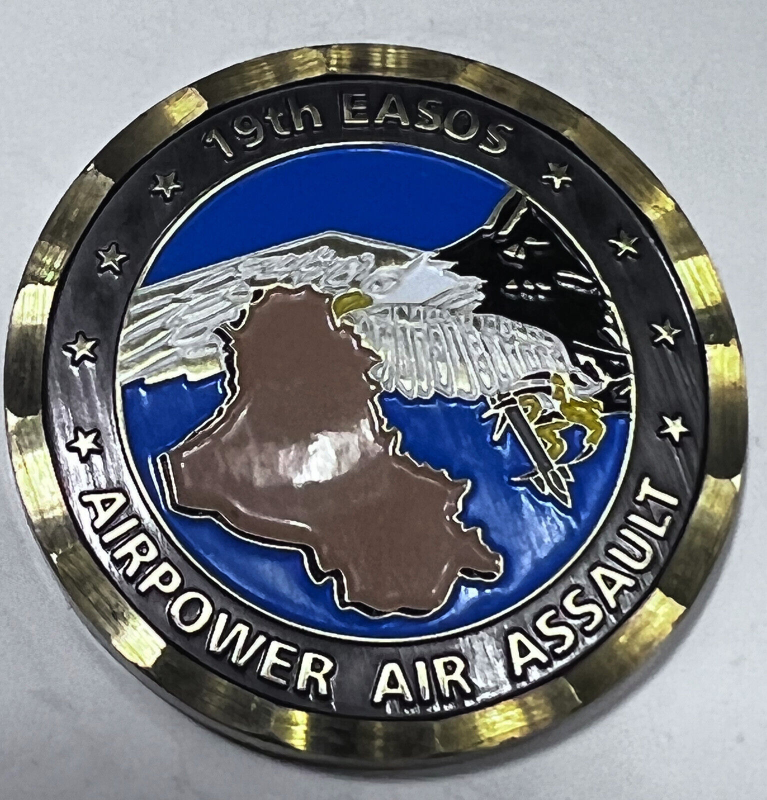 rare 19th Expeditionary Air Support Sq 101st Airborne Air Force Challenge Coin