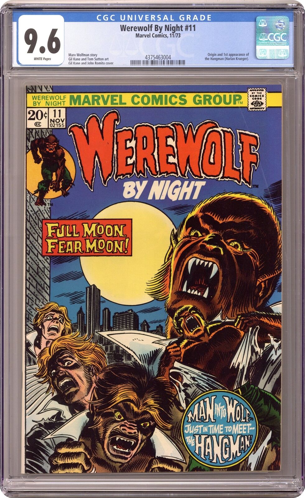 Werewolf by Night #11 CGC 9.6 1973 4375463004