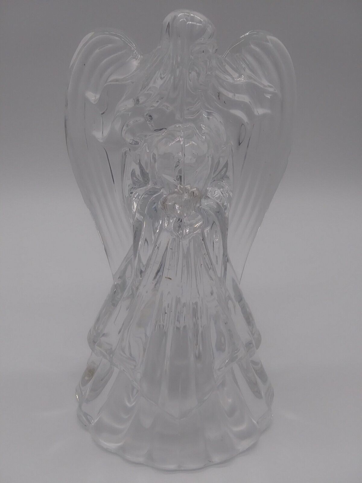 Heavy weight glass angel candle holder/ 7\