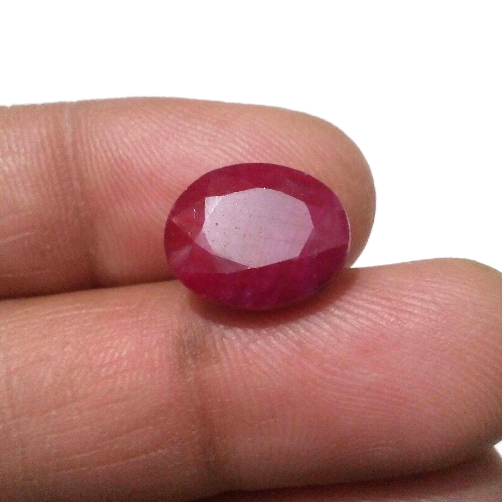Fabulous Red Ruby Faceted Oval Shape 11 Crt Red Ruby Loose Gemstone