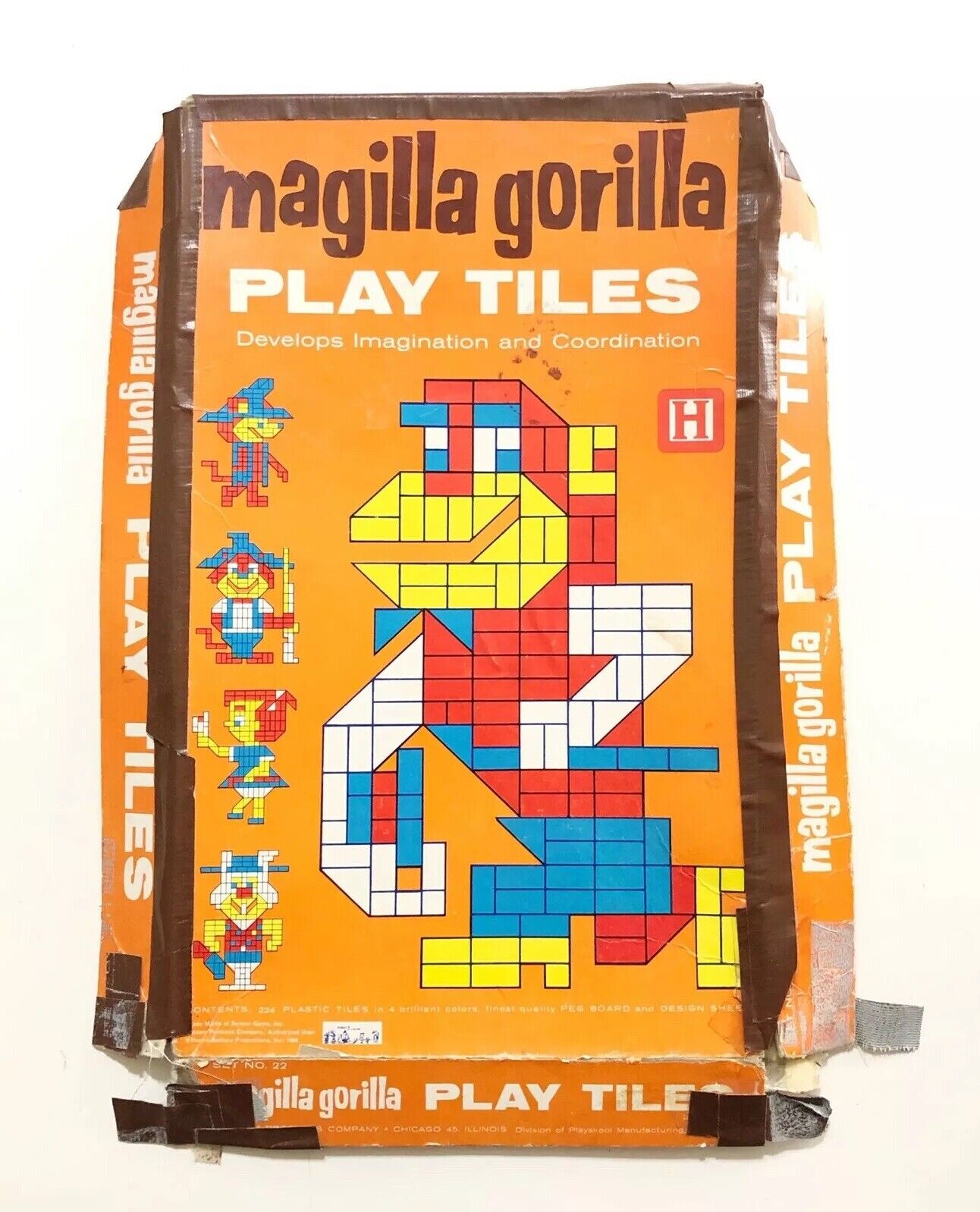 Vtg Hanna Barbera Magilla Gorilla Play Tiles Puzzle Imagination Game Halsam 1964