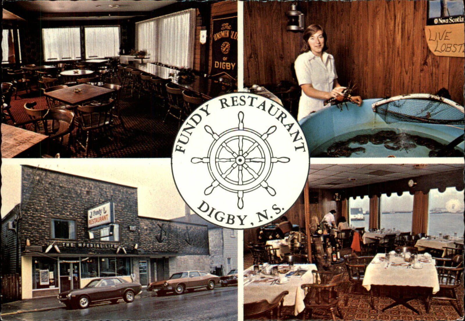 Canada Digby Nova Scotia Fundy Restaurant multiview ~ postcard  sku517