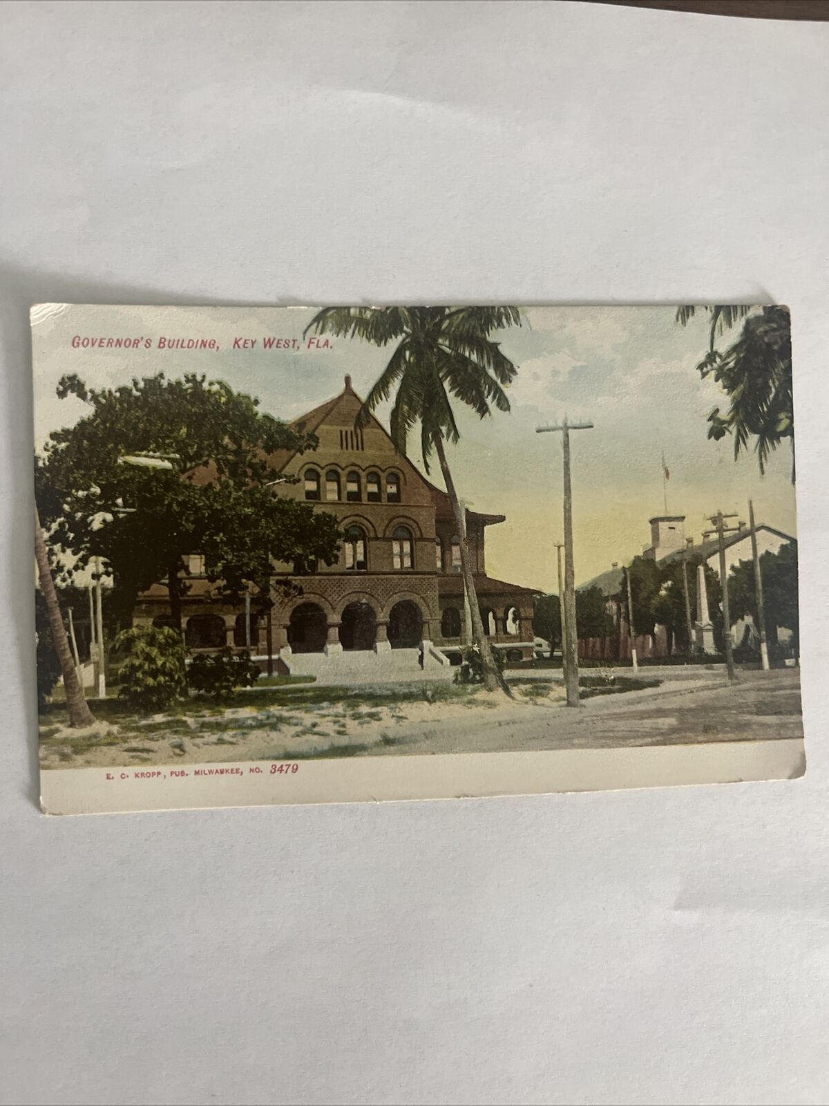 Key West FL Florida Governor\'s Building Mansion Early 1900s Vtg Postcard