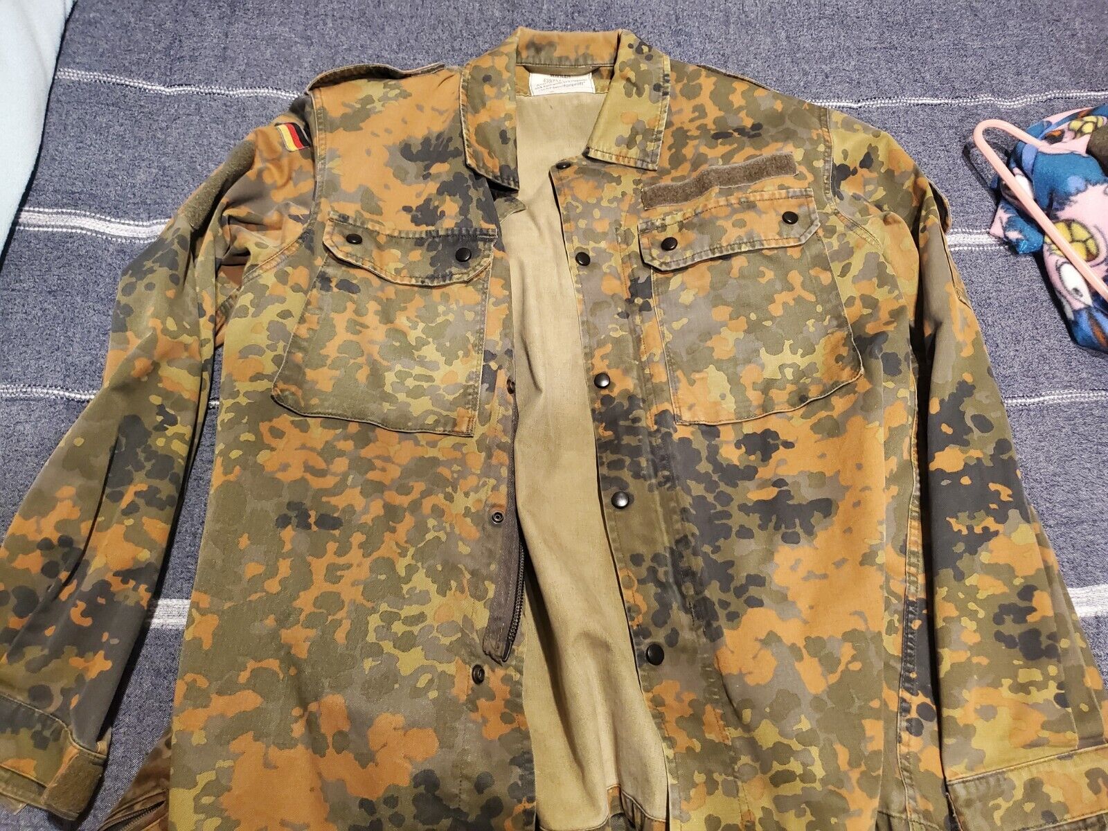 Unissued German Military Field Shirt Flecktarn Camo In Size Medium