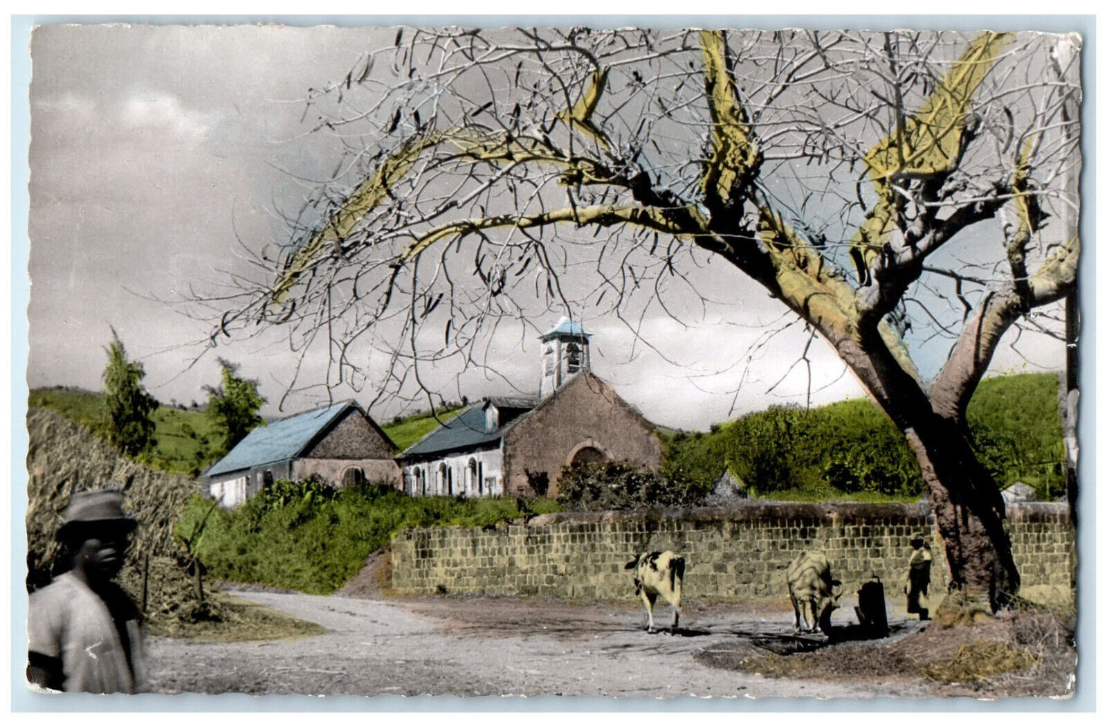 1958 St. Peters Church St. Kitts B.W.I. Antigua Posted RPPC Photo Postcard