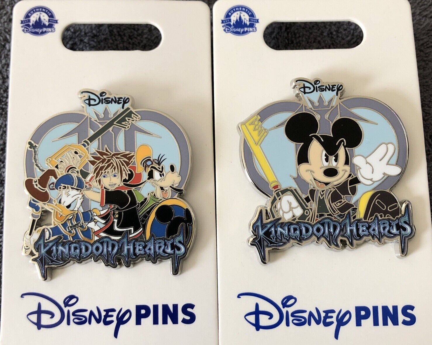 Disney Parks Kingdom Hearts Sora Mickey Goofy Donald 2 Pins