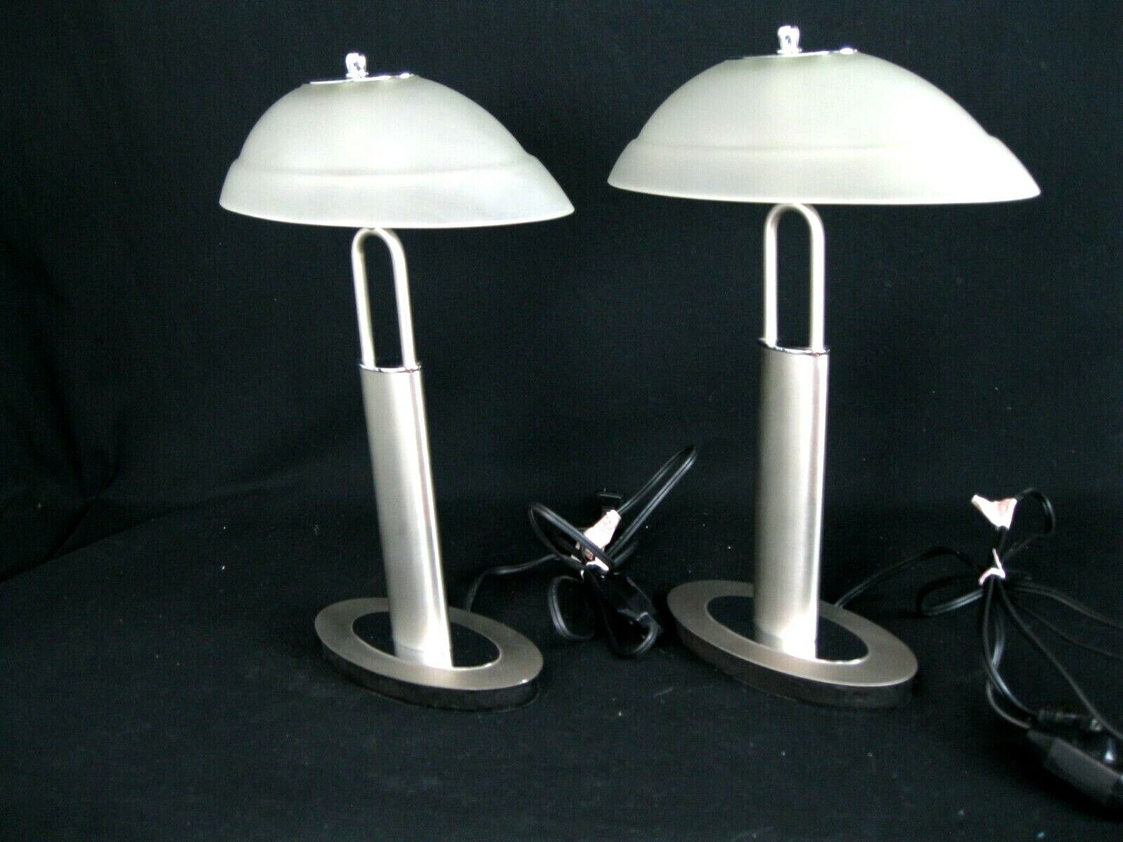 VINTAGE  Metal  Table lamps  WITH KAOYI CORD dimmer switch 2=Lamps