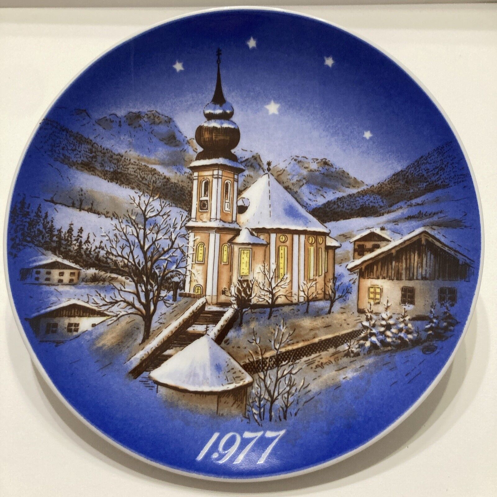 Bavaria Christmas Wall Plate 1977 Limited Edition Made In Germany