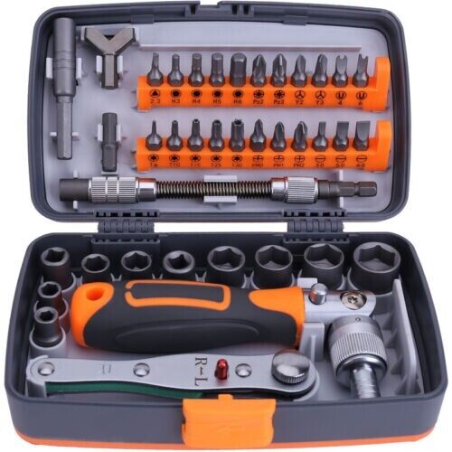 38Pc Hand Tool Set Mechanics Kit Socket Wrench Screwdriver Household Repair Tool