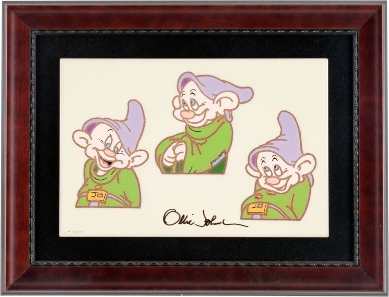 SNOW WHITE ART TILE - AND YOU MUST BE DOPEY - BY OLLIE JOHNSTON / DISNEY LTD 100