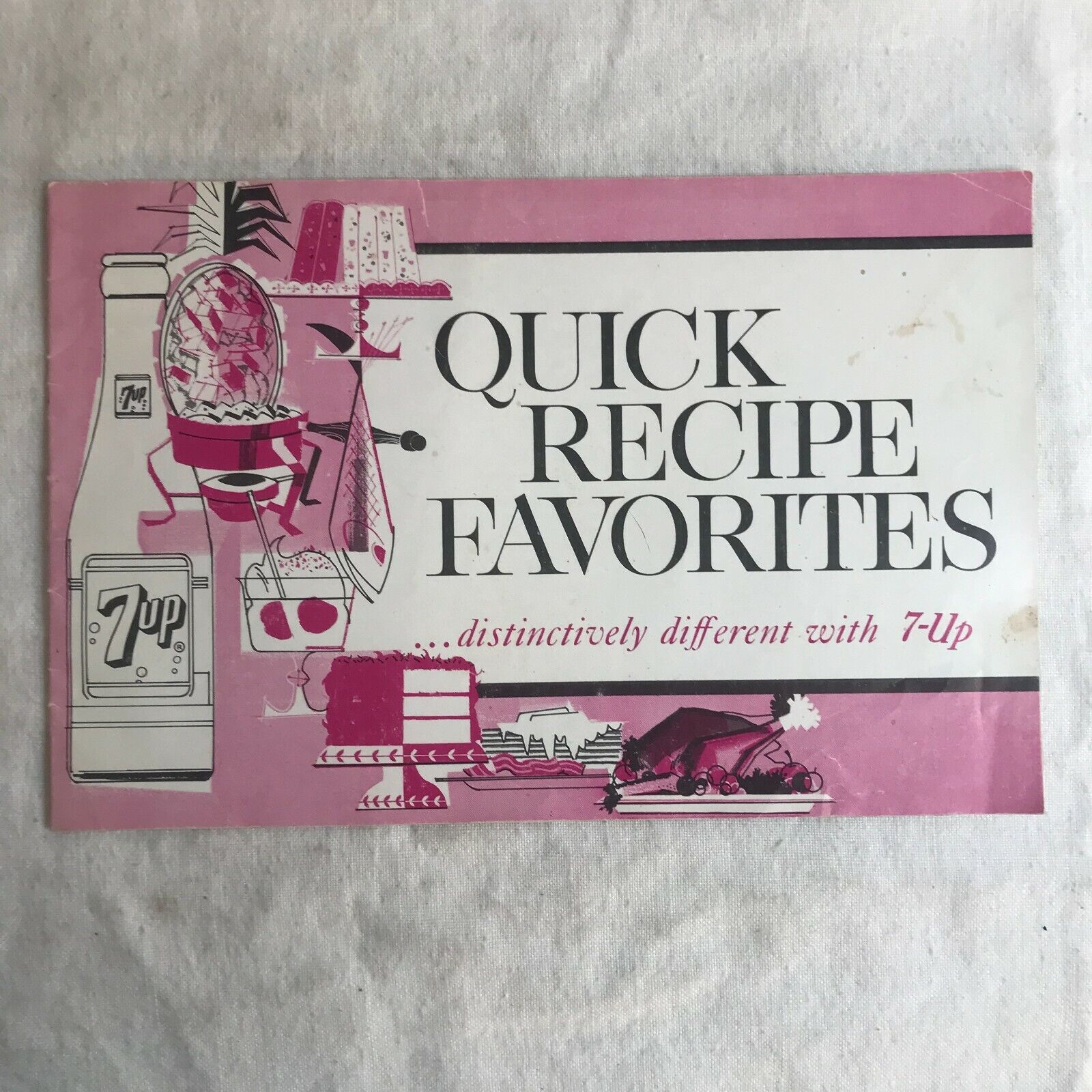 Rare 1963 Quick Recipe Favorites Different With 7-Up Cookbook Booklet Promo