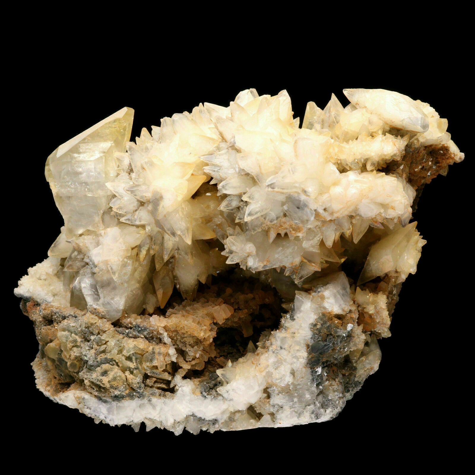 5.86lb Natural Yellow Calcite Quartz Crystal Cluster Rock Stone Mineral Specimen