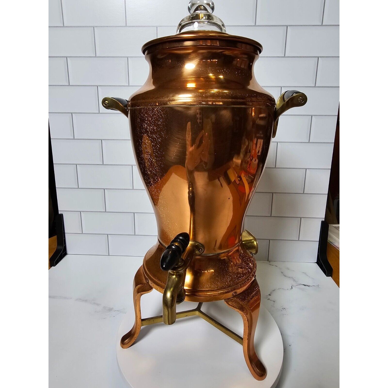 Antique Landers Frary and Clark Universal 06 Copper and Brass Coffee Percolator