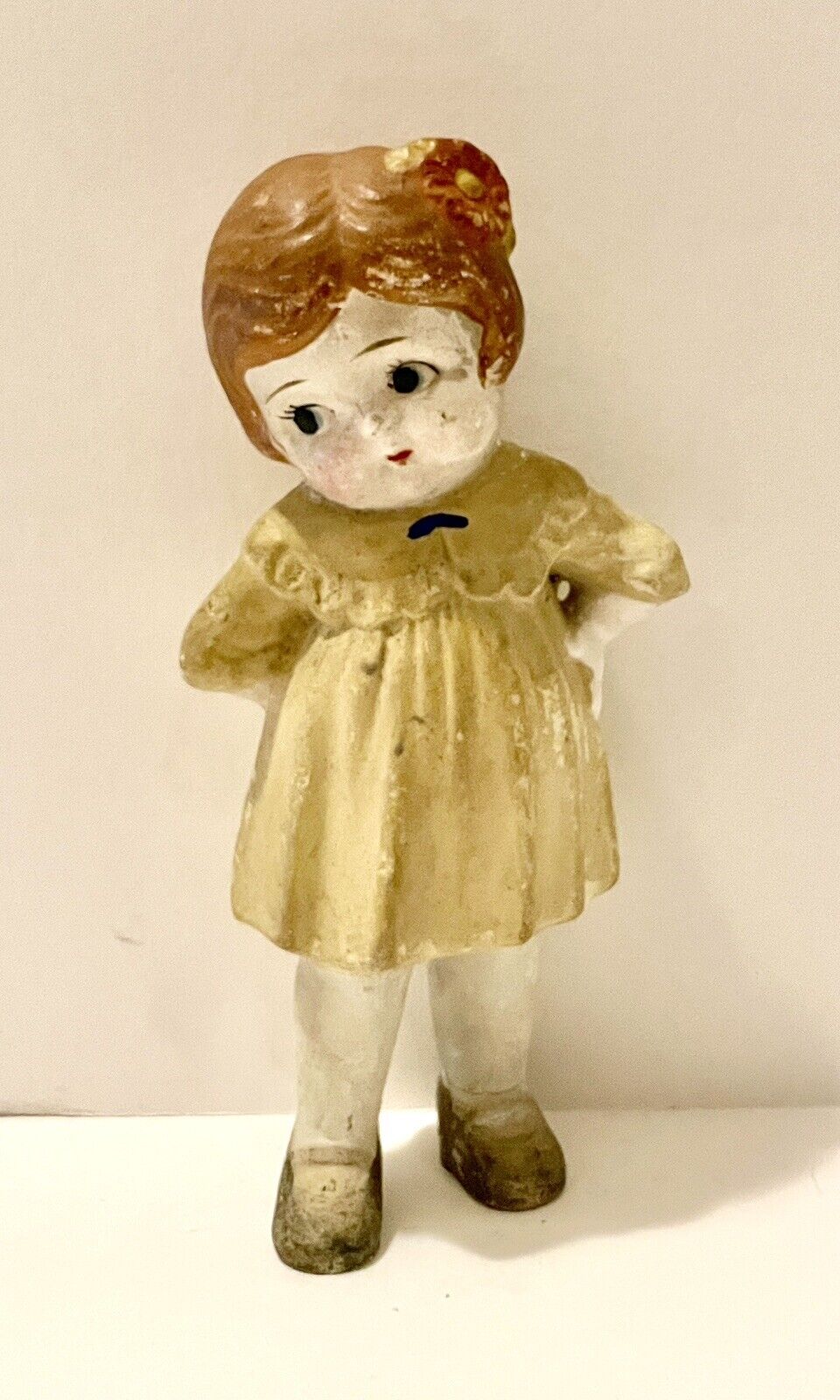 Vintage 6 inch Bisque Girl Figurine Kewpie Flapper Face Occupied Japan