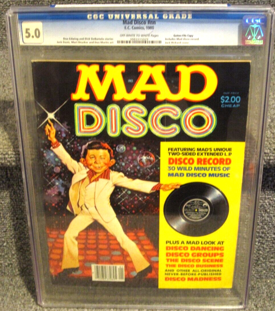 MAD DISCO WITH RECORD E C COMICS 1980 GAINES FILE COPY CGC UNIVERSAL GRADE 5.0