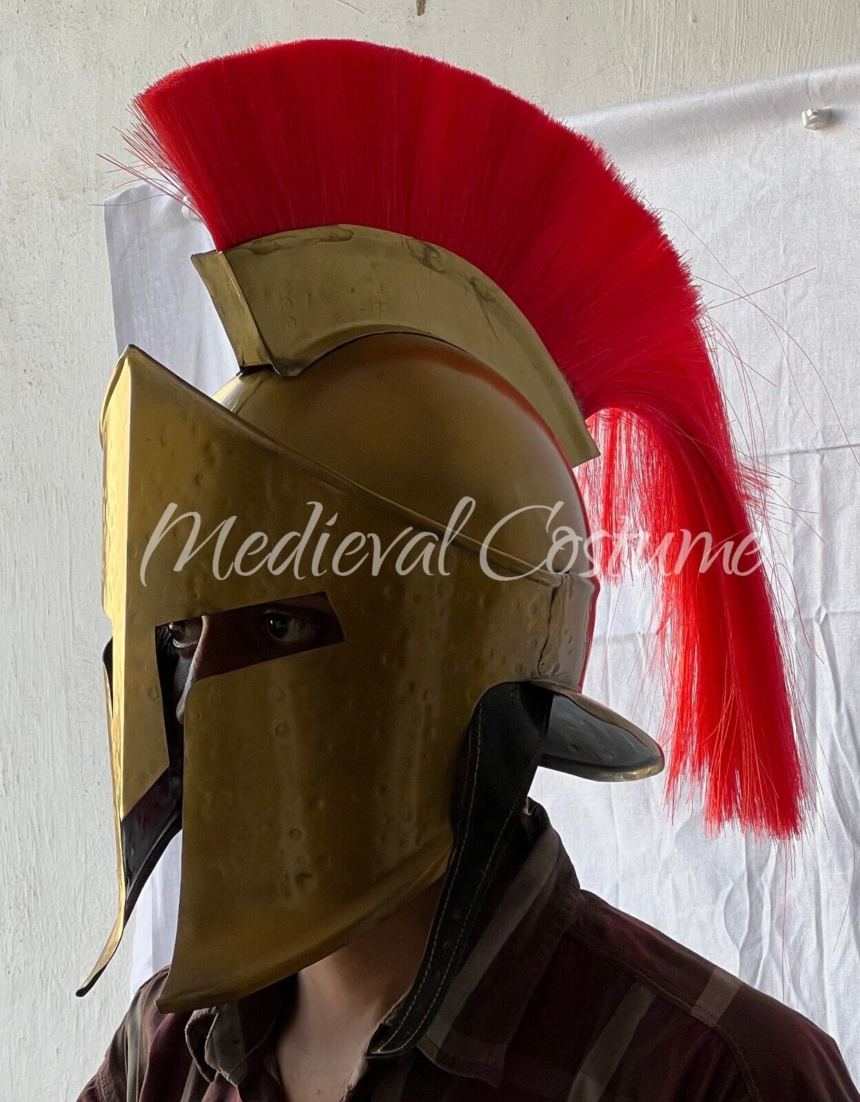Medieval 300 Spartan Wearable Helmet King Leonidas Armor Knight Reenactment Prop