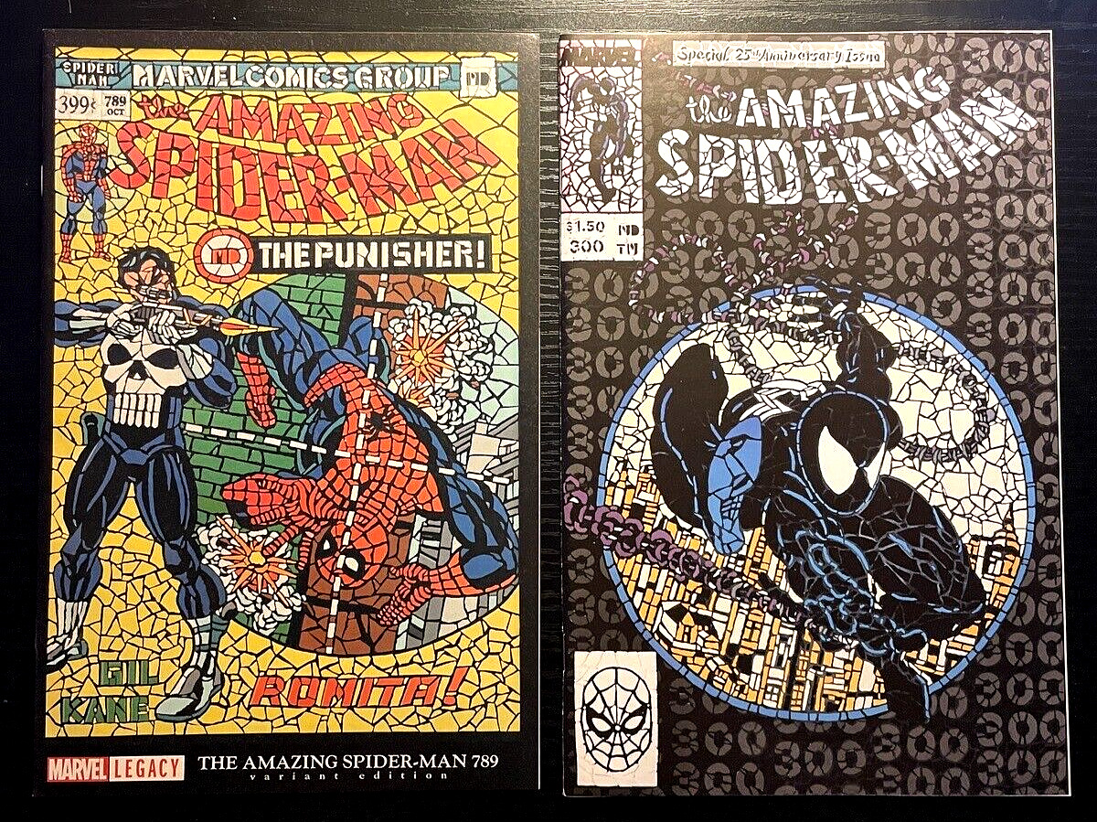 AMAZING SPIDER-MAN #300 AND #789 PUNISHER SHATTERED VARIENTS