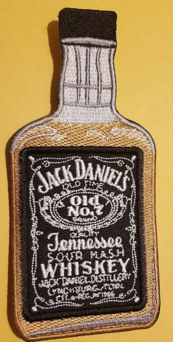 JACK DANIEL\'S old no.7 BOTTLE Embroidered Patch  approx. 2.25x4.75\