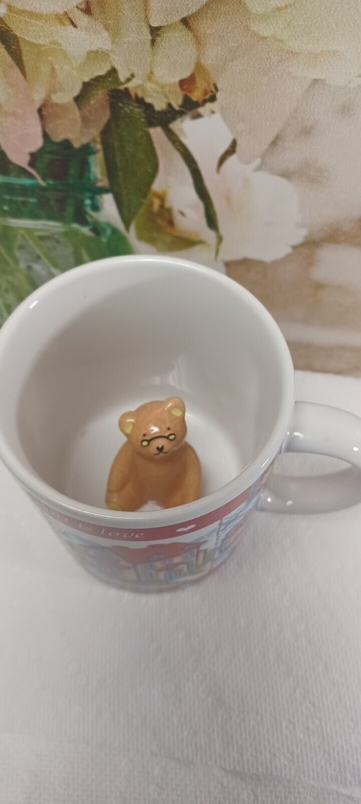 Avon A Grandparent is Love Coffee Cup/Mug With Teddy Bear Fig. on Inside Bottom