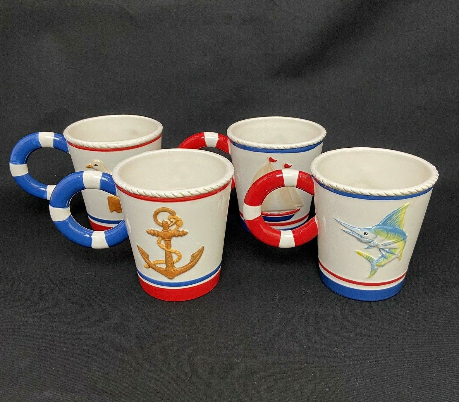 American Atelier Nautical 4-piece Mug Set