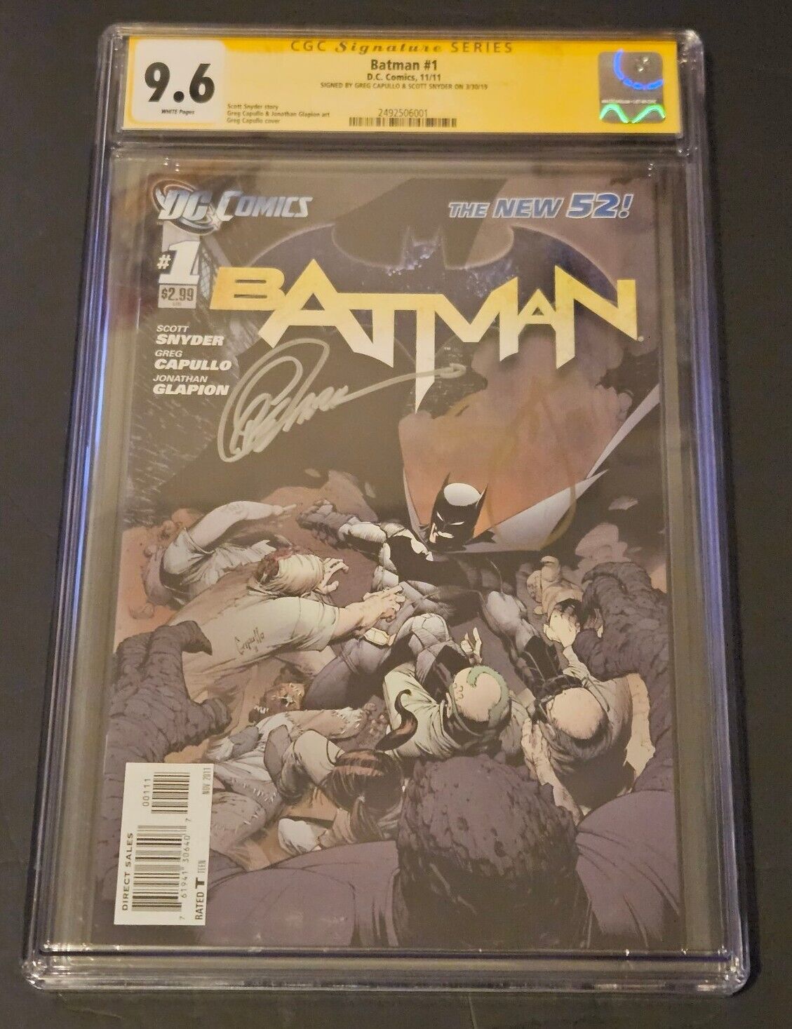 BATMAN #1 CGC 9.6 SS 2X signed Scott Snyder Greg Capullo New 52 2011