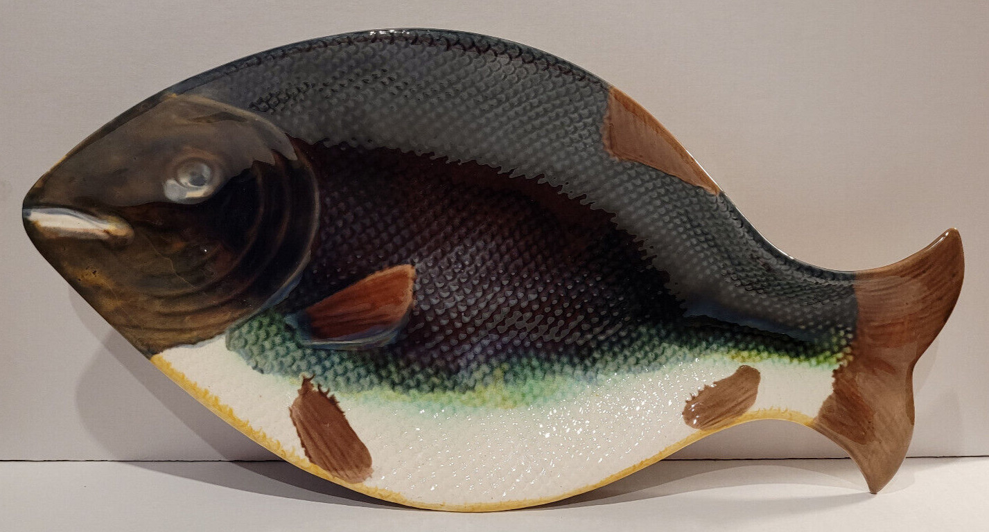 Large Unique Vintage c1950\'s-1960\'s Multicoloured Ceramic/Pottery Fish Dish/Bowl