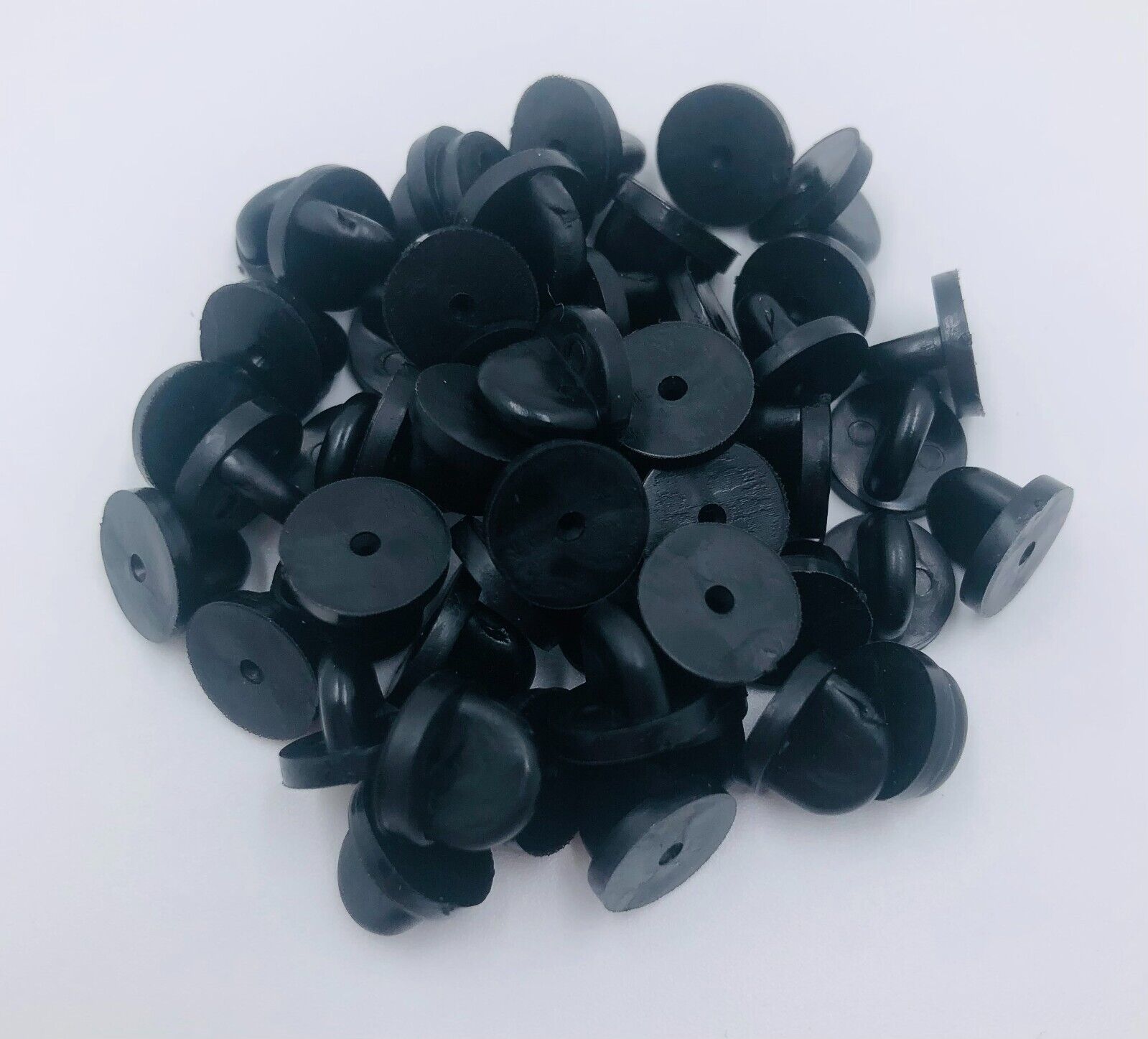 20 Black Rubber Pin Backs Lapel Pin Backs Pin Safety Back Brooch Tie Replacement
