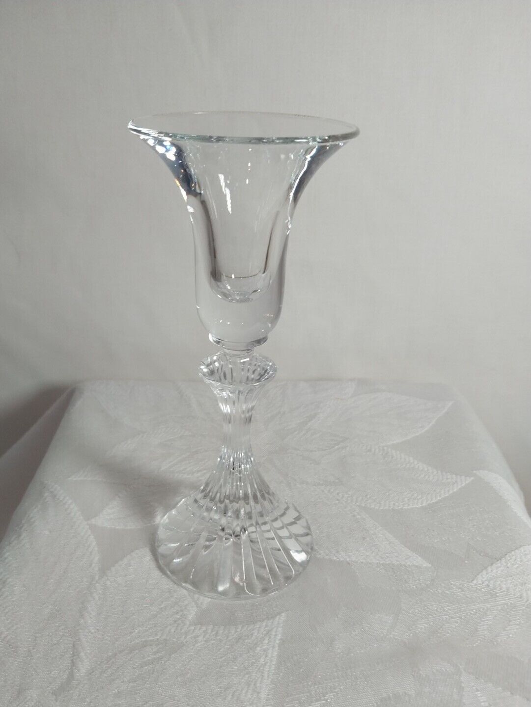 Vintage Crystal Tapered Candle Holder Small Toasting Flute Cordial 6\