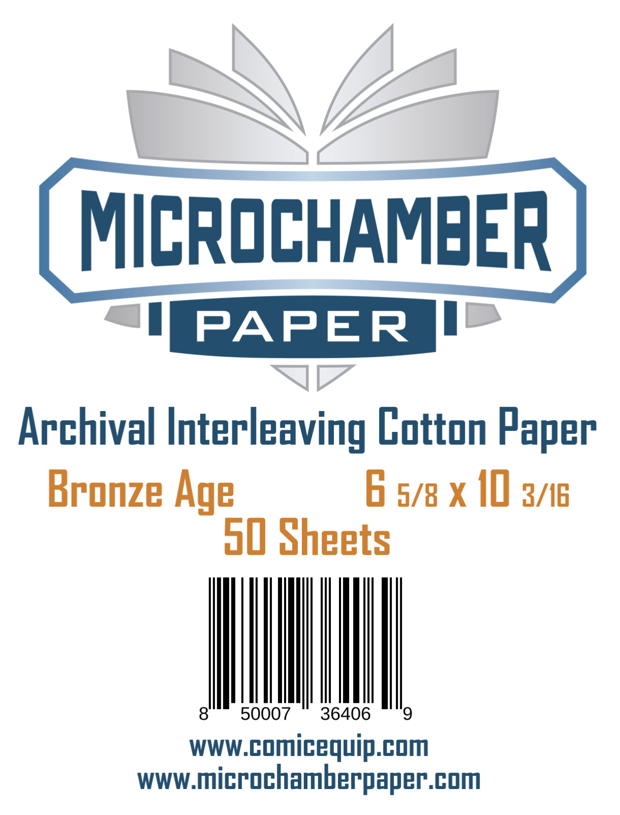 Micro Chamber Paper Bronze Size 50 Sheets 6-5/8