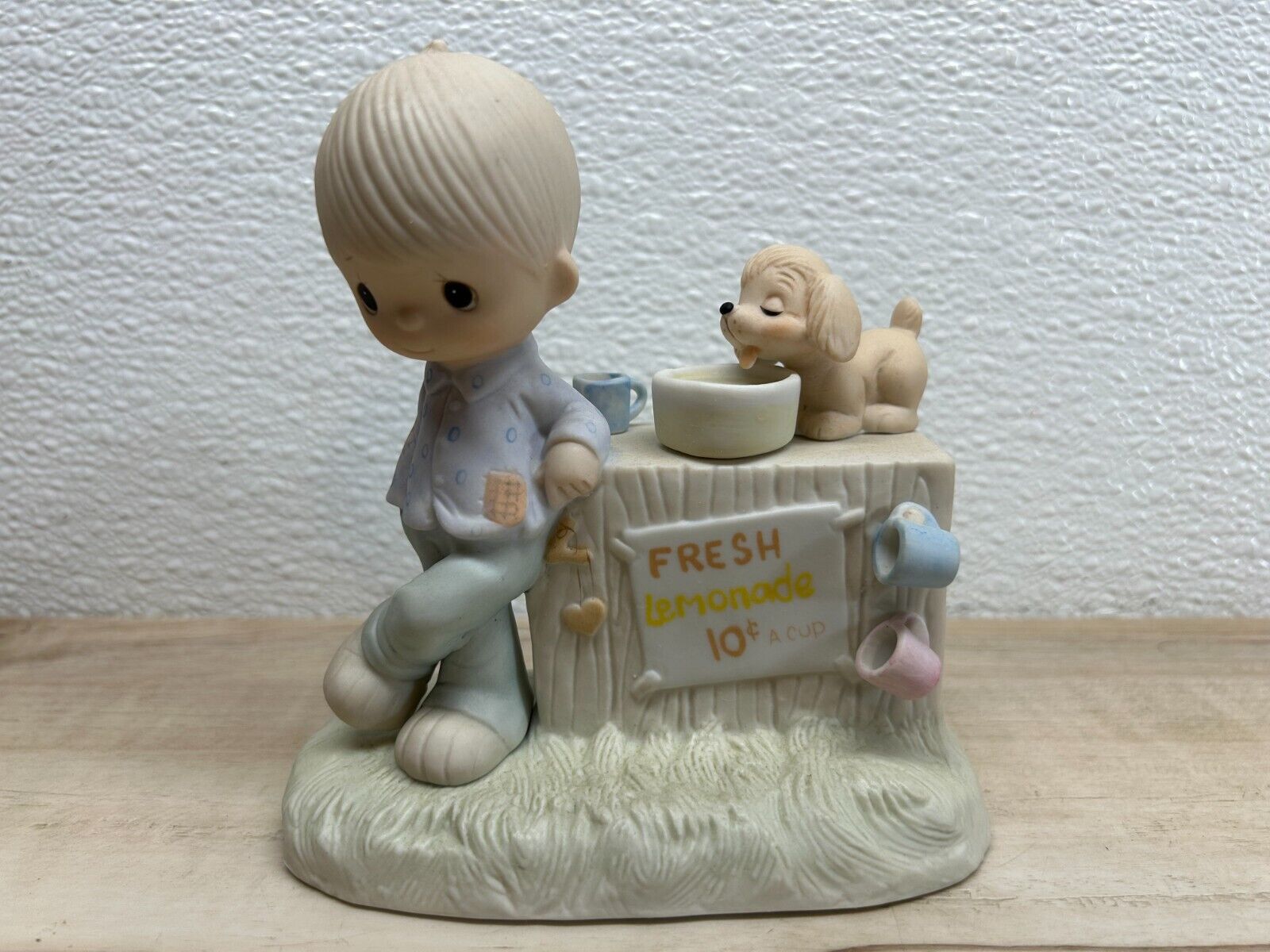 1980 Enesco Precious Moments Thank You For Comming To My Ade Porcelain Figurine