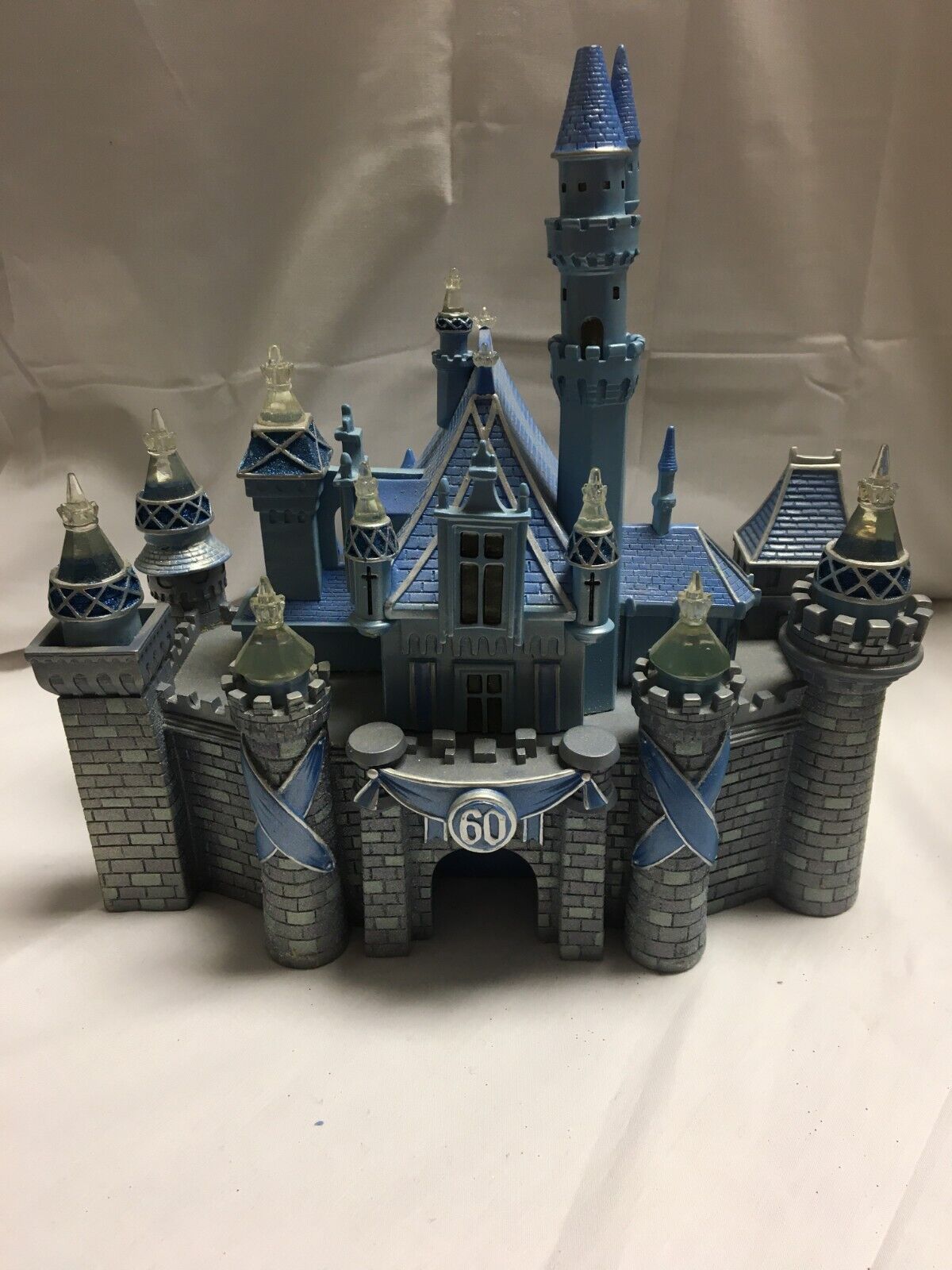 Disneyland 60th Anniversary Light Up Sleeping  Beauty Castle Replica READ