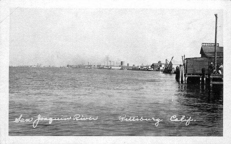 1940s San Joaquin River Pittsburg Pennsylvania RPPC Photo Postcard Smith12976