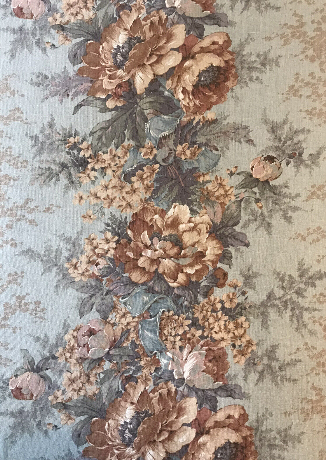 Jonelle 1980 ‘Camelot’ Teal & Acorn Brown Floral FQ 68x51cm Cotton,Linen&Nylon