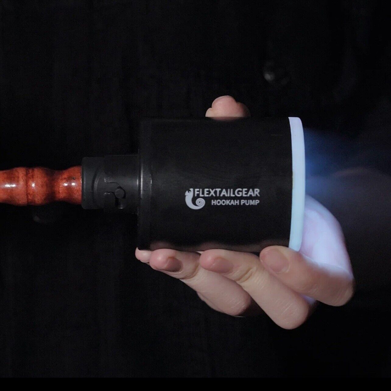 Electric Hookah Pump Mini Portable Starter Charcoal Burner Led Light Helper Kit
