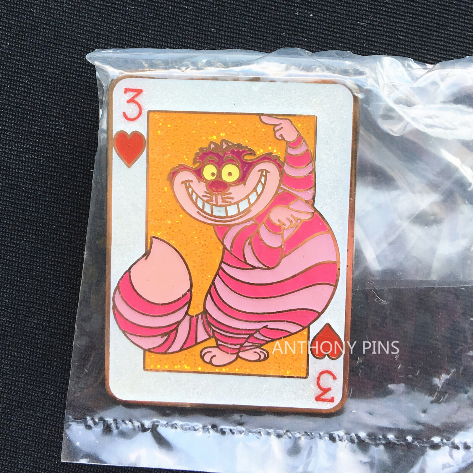 Disney Pin Hong Kong HKDL Playing Card Poker Mystery Tin Set Cheshire Cat Only
