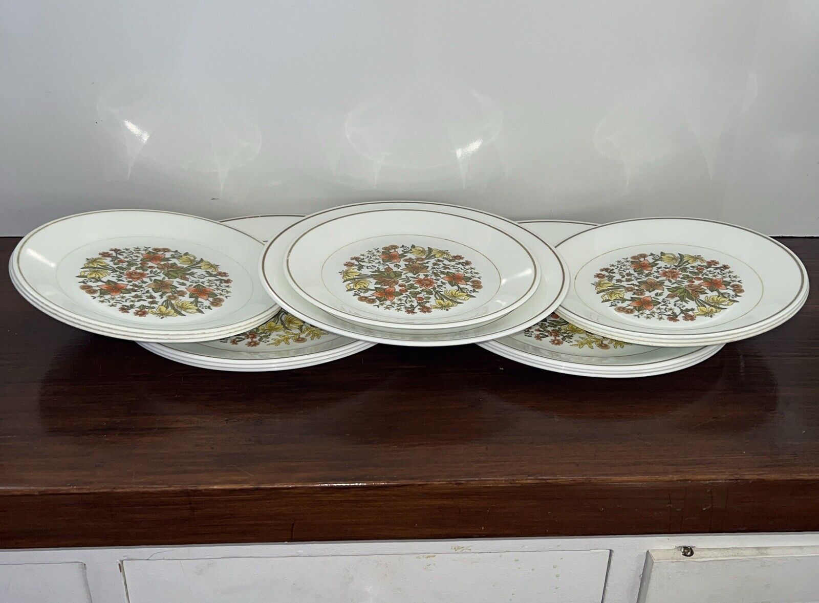 Corelle Indian Summer 14pc Dinner & Salad Plates Corning USA Service For 7