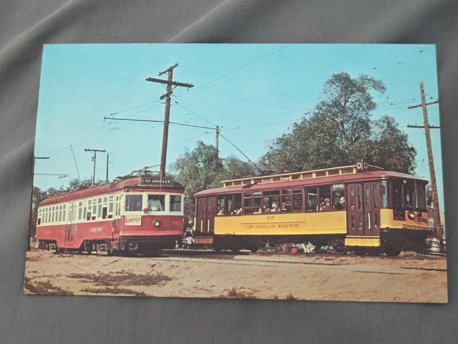 Postcard Los Angeles Pacific Electric Railway Orange Empire Trolley Museum OERM 