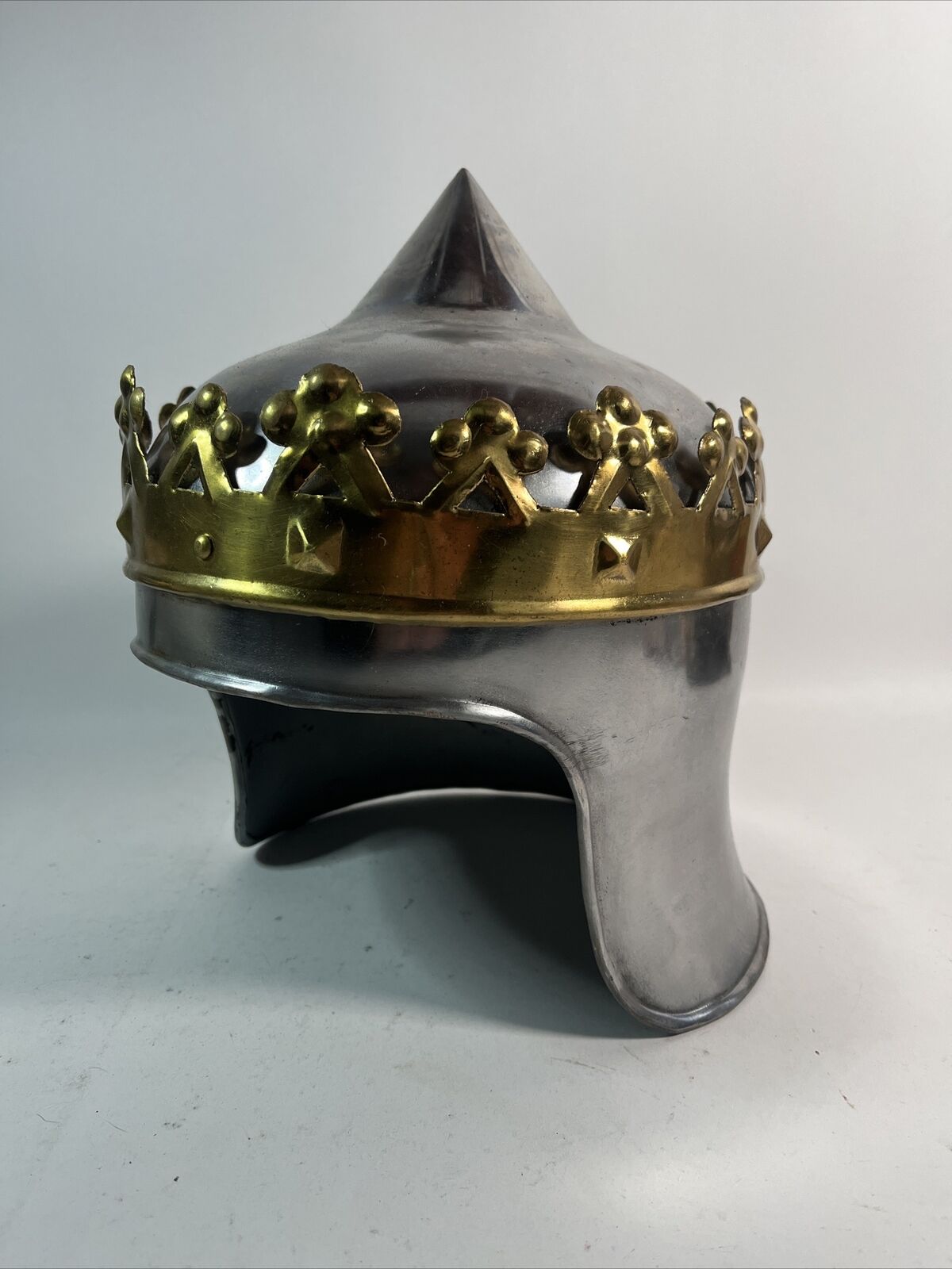 Wearable Medieval King's Crown Metal Knight Helmet Halloween Renaissance Fest