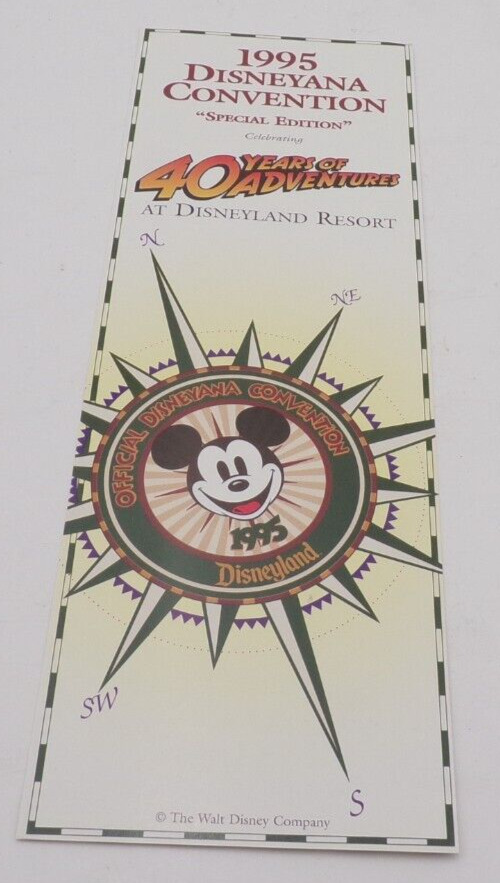 Vtg 1995 Disneyana Convention Special Edition Disneyland Resort Flyer Brochure
