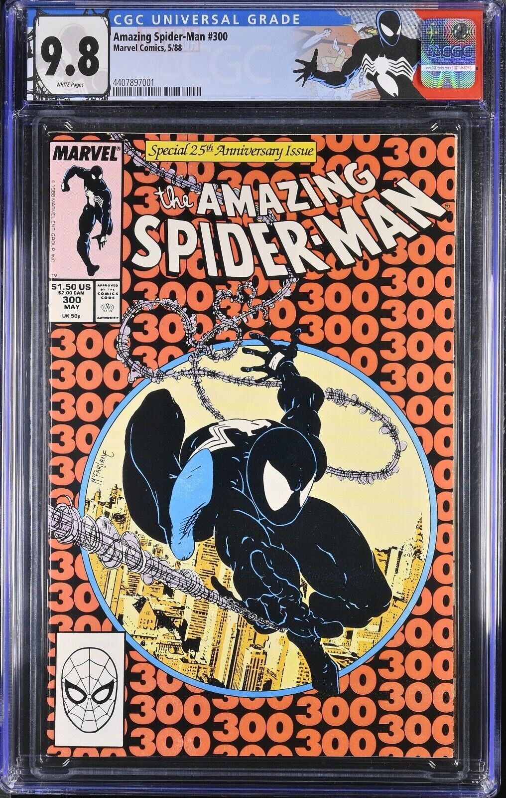 1988 The Amazing Spider-Man #300 CGC 9.8 Custom Label Cert# 4407897001