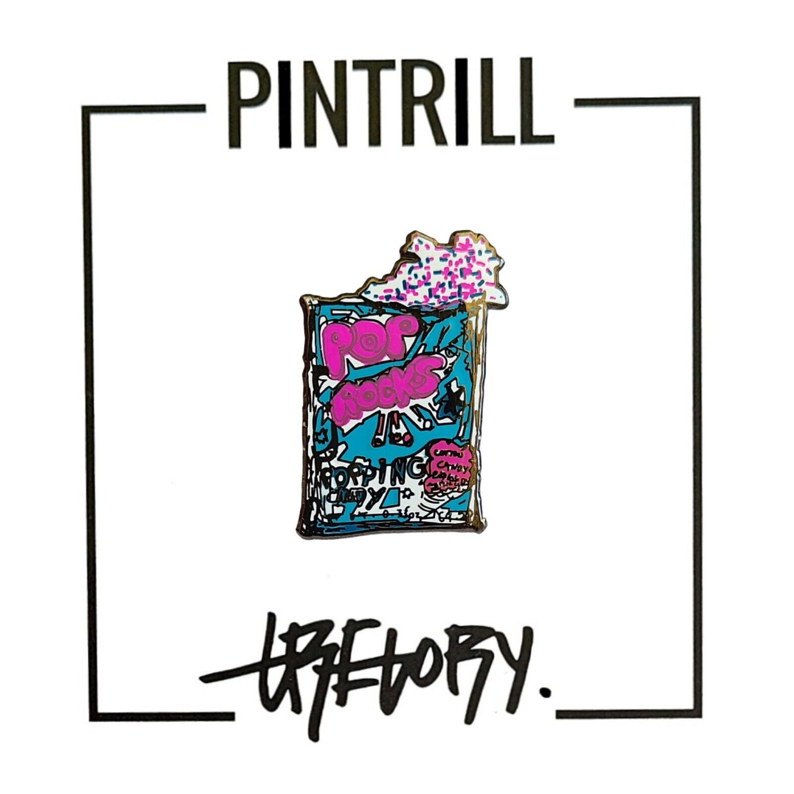 ⚡️RARE⚡️ PINTRILL x GREGORY SIFF Pop Rocks Pin *BRAND NEW* 2017 LIMITED ED.  🍭