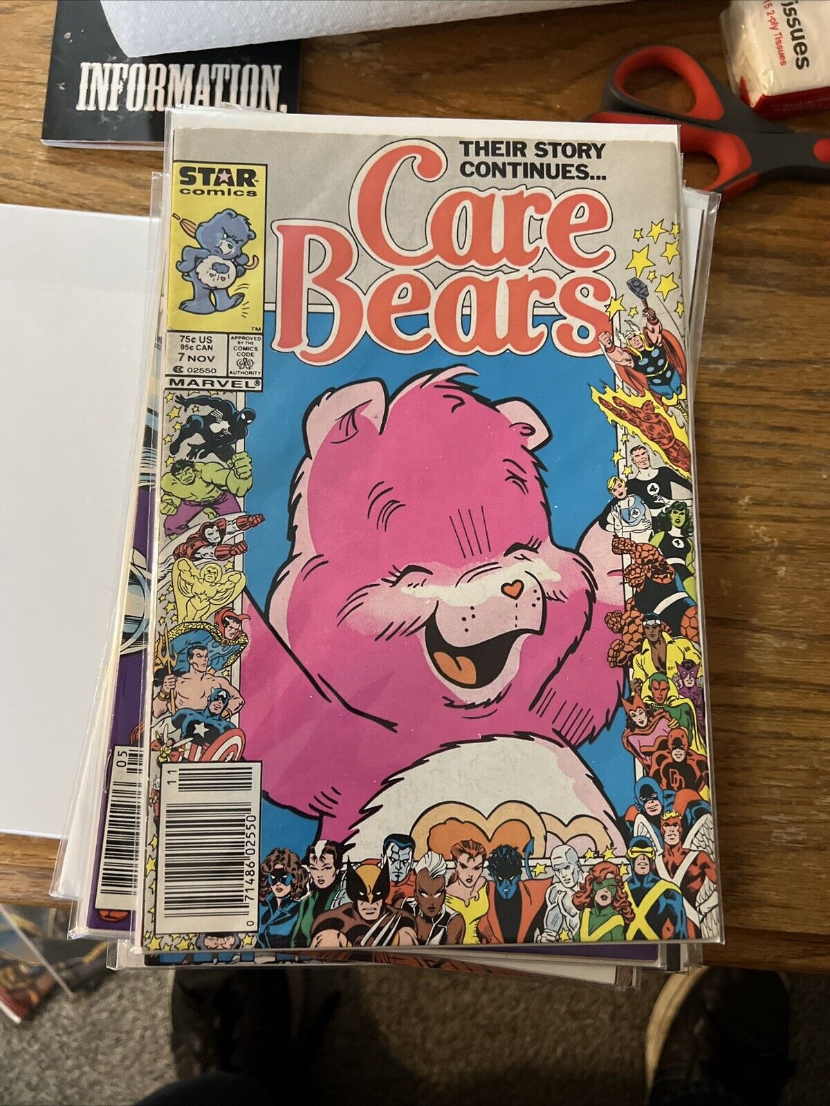CARE BEARS #7 F/VF 25TH ANNIVERSARY COVER Newstand Star Marvel